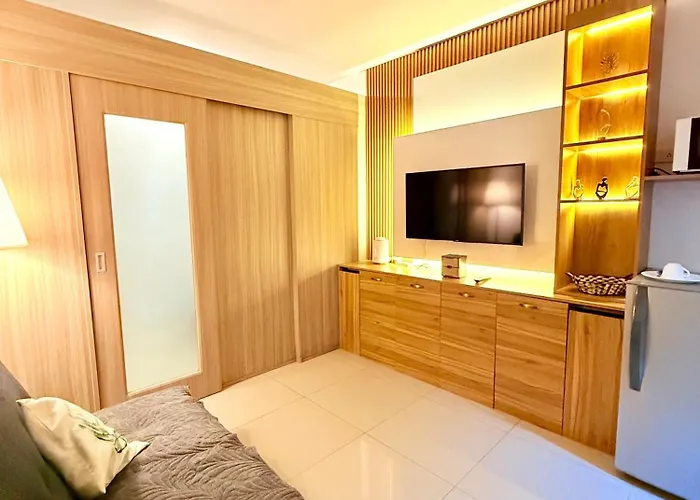 Modern Double-sized Bed With Netflix & Pool View